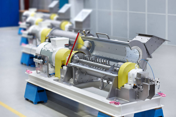 Eine Maschine von Lödige Maschinenbau zum horizontalen Granulieren.